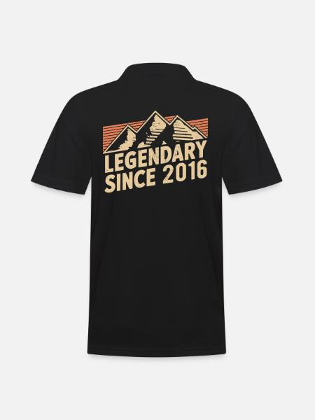 Legendary since 2016 Birthday - Men's Polo Shirt - black