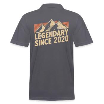 Legendär Seit 2020 Geburtstag - Männer Poloshirt - Anthrazit - Hinten - Nico (186cm)