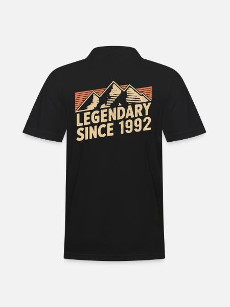 Legendary since 1992 Birthday - Men's Polo Shirt - black