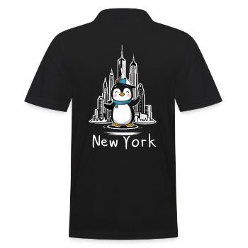 Pingouin mignon à New York - Polo Homme - noir - Dos - Kai (181cm)