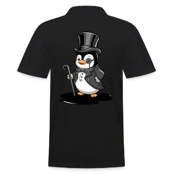 Pingouin élégant avec chapeau haut de forme - Polo Homme - noir - Dos - Kai (181cm)