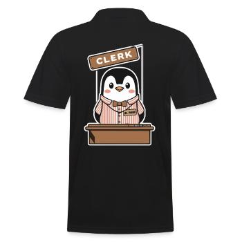 Drôle de pingouin Desk Clerk - Polo Homme - noir - Dos - Kai (181cm)
