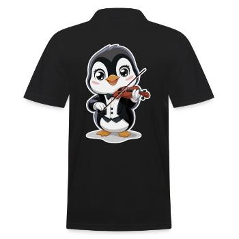 Mignon Pingouin Fiddler Drôle Comédie musicale - Polo Homme - noir - Dos - Kai (181cm)