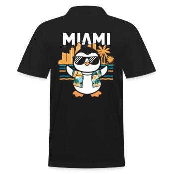 Pingouin de Miami avec lunettes de soleil - Polo Homme - noir - Dos - Kai (181cm)