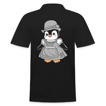 Pingouin mignon en costume de dirndl - Polo Homme - noir - Dos - Kai (181cm)