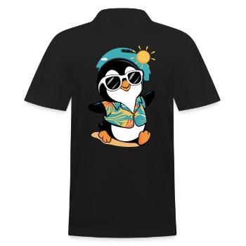 Pingouin Cool En Chemise Hawaïenne Avec Des Lunettes De Soleil Et - Polo Homme - noir - Dos - Kai (181cm)