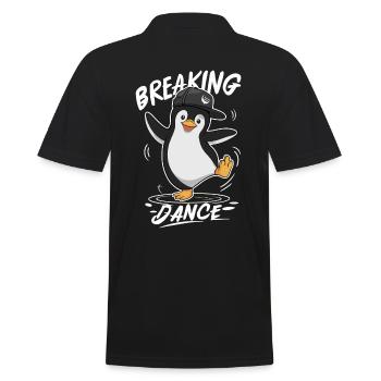 Breaking Dance Pinguin Hip Hop Tanz - Männer Poloshirt - Schwarz - Hinten - Kai (181cm)