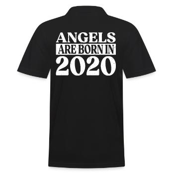 Engel Geboren Im Jahr 2020 Geburtstag - Männer Poloshirt - Schwarz - Hinten - Kai (181cm)