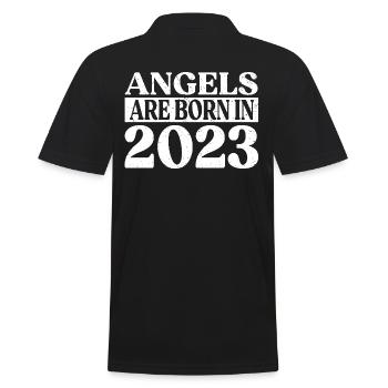Ange né en 2023 Anniversaire - Polo Homme - noir - Dos - Kai (181cm)
