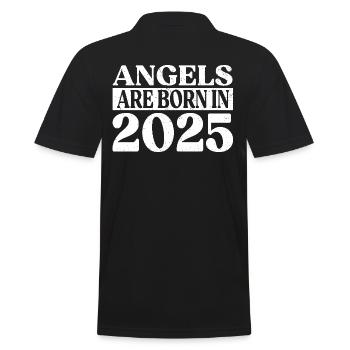 Engel Geboren Im Jahr 2025 Geburtstag - Männer Poloshirt - Schwarz - Hinten - Kai (181cm)