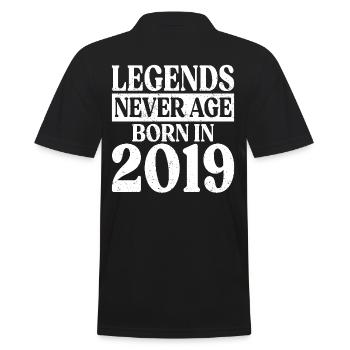 Legends Never Get Old Birthday 2019 - Men's Polo Shirt - black - Back - Kai (181cm)