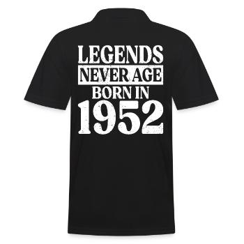 Legends Never Get Old Birthday 1952 - Men's Polo Shirt - black - Back - Kai (181cm)