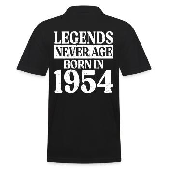 Legends Never Grow Old Birthday 1954 - Men's Polo Shirt - black - Back - Kai (181cm)