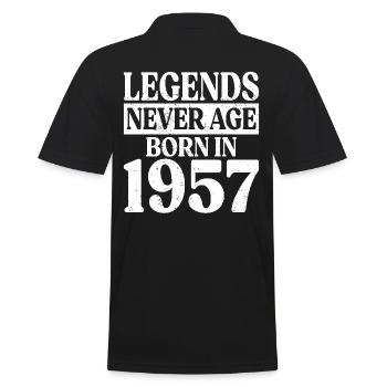 Legends Never Get Old Birthday 1957 - Men's Polo Shirt - black - Back - Kai (181cm)