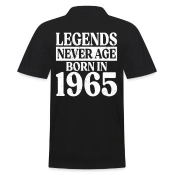 Legends Never Grow Old Birthday 1965 - Men's Polo Shirt - black - Back - Kai (181cm)