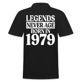 Les légendes ne vieillissent jamais Anniversaire 1979 - Polo Homme - noir - Dos - Kai (181cm)