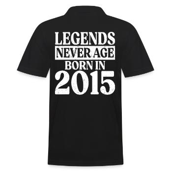 Les légendes ne vieillissent jamais Anniversaire 2015 - Polo Homme - noir - Dos - Kai (181cm)