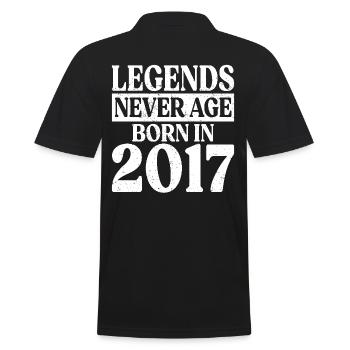 Legends Never Grow Old Birthday 2017 - Men's Polo Shirt - black - Back - Kai (181cm)
