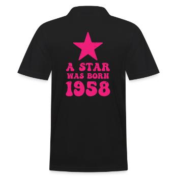 Une star est née en 1958 Anniversaire - Polo Homme - noir - Dos - Kai (181cm)