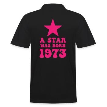 Une star est née en 1973 Anniversaire - Polo Homme - noir - Dos - Kai (181cm)