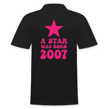 Une star est née en 2007 Anniversaire - Polo Homme - noir - Dos - Kai (181cm)