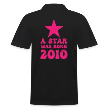 Ein Stern Wurde 2010 Geboren Geburtstag - Männer Poloshirt - Schwarz - Hinten - Kai (181cm)