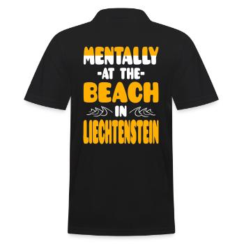 Mentalement à la plage au Liechtenstein - Polo Homme - noir - Dos - Kai (181cm)