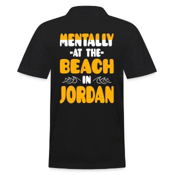 Mentalement à la plage en Jordanie - Polo Homme - noir - Dos - Kai (181cm)