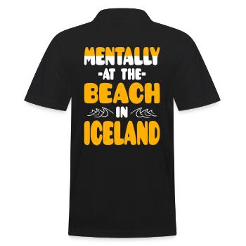 Mentalement à la plage de l’île - Polo Homme - noir - Dos - Kai (181cm)