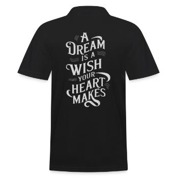 A dream is a wish of your heart - - Men's Polo Shirt - black - Back - Kai (181cm)