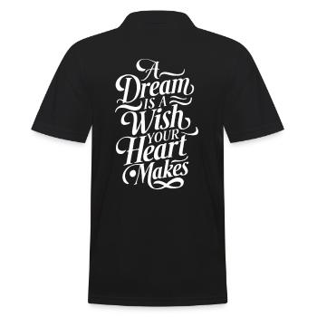 A dream is a wish that your heart makes - Men's Polo Shirt - black - Back - Kai (181cm)