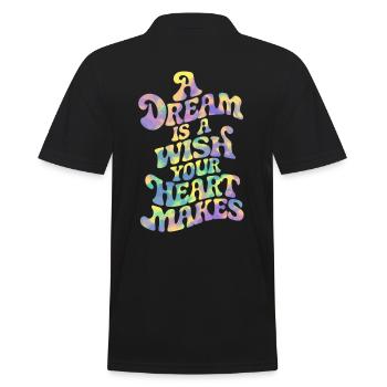 A dream is a wish that your heart makes - Men's Polo Shirt - black - Back - Kai (181cm)