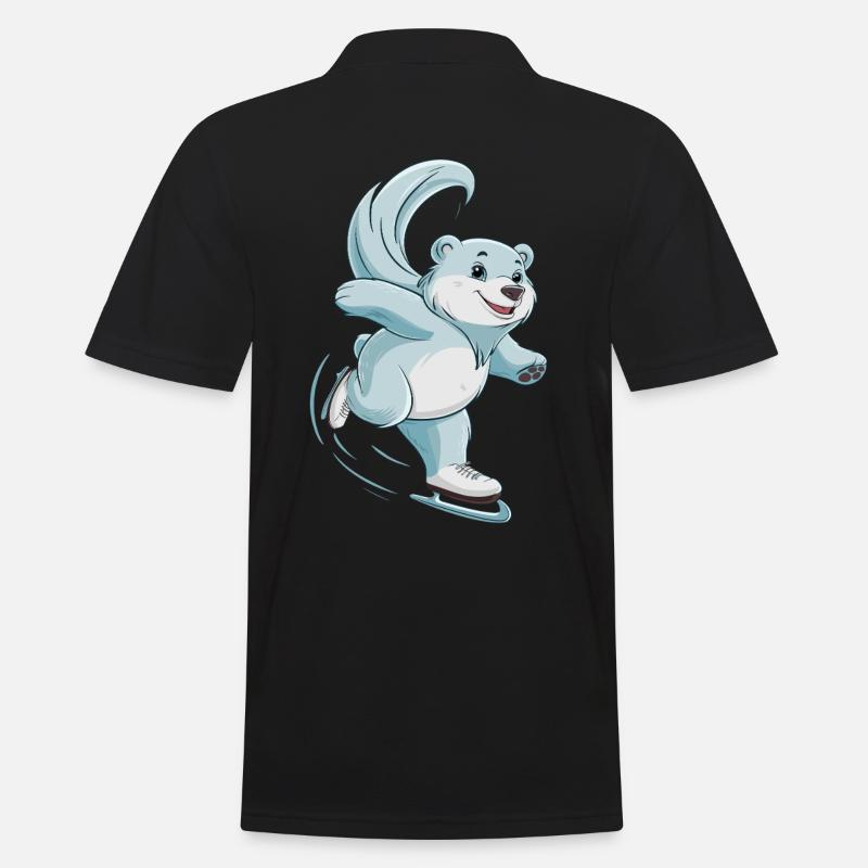 Eisbahn Eisbär Patinage sur glace - Polo Homme - noir