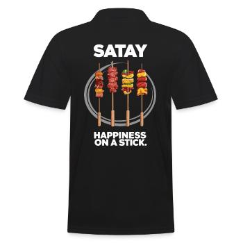 Satay Bonheur Sur Un Bâton - Polo Homme - noir - Dos - Kai (181cm)