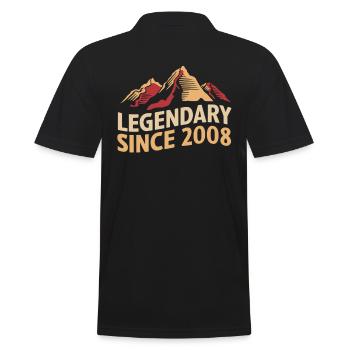 Légendaire depuis 2008 Wanderer Mountain Vintage - Polo Homme - noir - Dos - Kai (181cm)