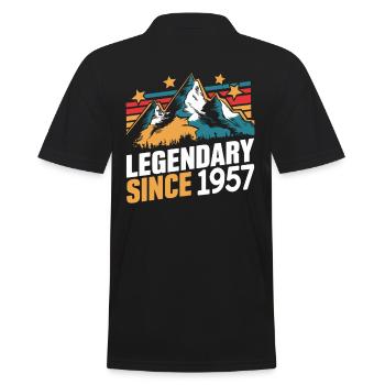 Legendary Since 1957 Vintage Mountain Retro Mountains - Men's Polo Shirt - black - Back - Kai (181cm)