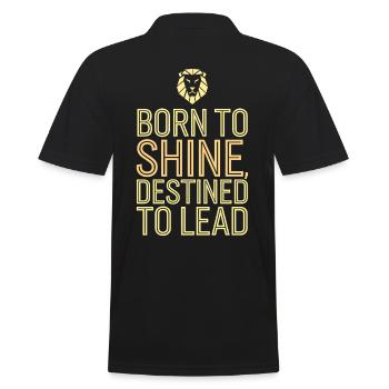 Zodiaque Lion Né Pour rayonner Destiné À Diriger - Polo Homme - noir - Dos - Kai (181cm)