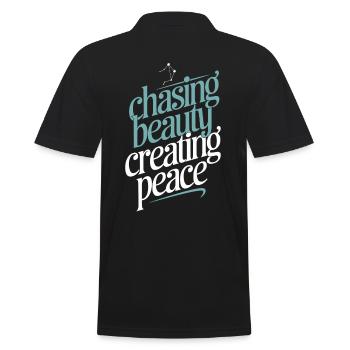 Libra Zodiac Sign: Seeking Beauty, Peace - Men's Polo Shirt - black - Back - Kai (181cm)