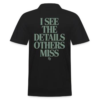 Jungfrau Sternzeichen Ich Sehe Details Andere - Männer Poloshirt - Schwarz - Hinten - Kai (181cm)