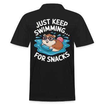 Hamster nageur : continuez à nager pendant - Polo Homme - noir - Dos - Kai (181cm)