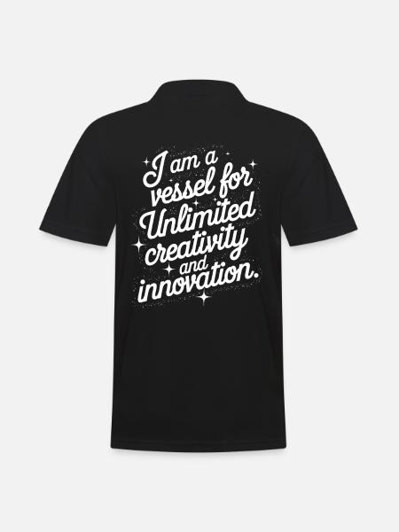 Manifest Unlimited Creativity Quote - Men's Polo Shirt - black