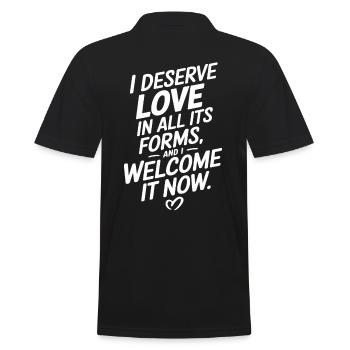 Liebe In All Ihren Formen Willkommen Zitat - Männer Poloshirt - Schwarz - Hinten - Kai (181cm)