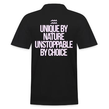 Aquarius character unique by nature - Men's Polo Shirt - black - Back - Kai (181cm)