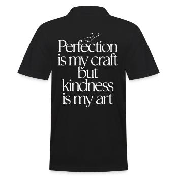 maiden Virgo character zodiac sign: Perfection - Men's Polo Shirt - black - Back - Kai (181cm)