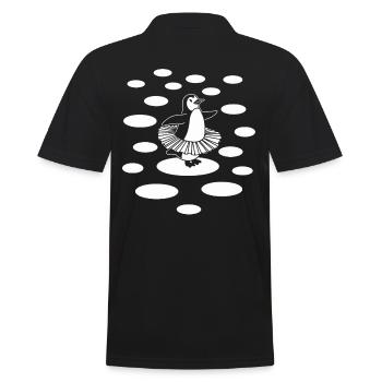 Pinguin Ballett Tanz auf Eis - Männer Poloshirt - Schwarz - Hinten - Kai (181cm)