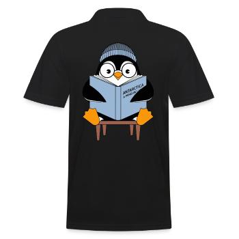 Pingouin mignon avec le livre 'Antarctica : A Penguin - Polo Homme - noir - Dos - Kai (181cm)
