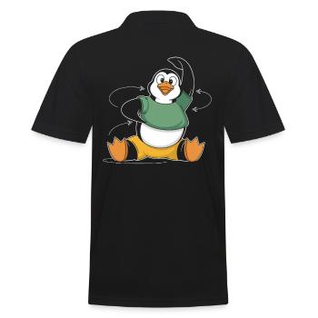 Fitness Gymnastique Pingouin Motivation - Polo Homme - noir - Dos - Kai (181cm)