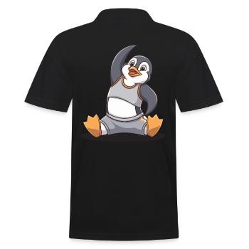 Aventure de remise en forme avec un drôle de pingouin - Polo Homme - noir - Dos - Kai (181cm)