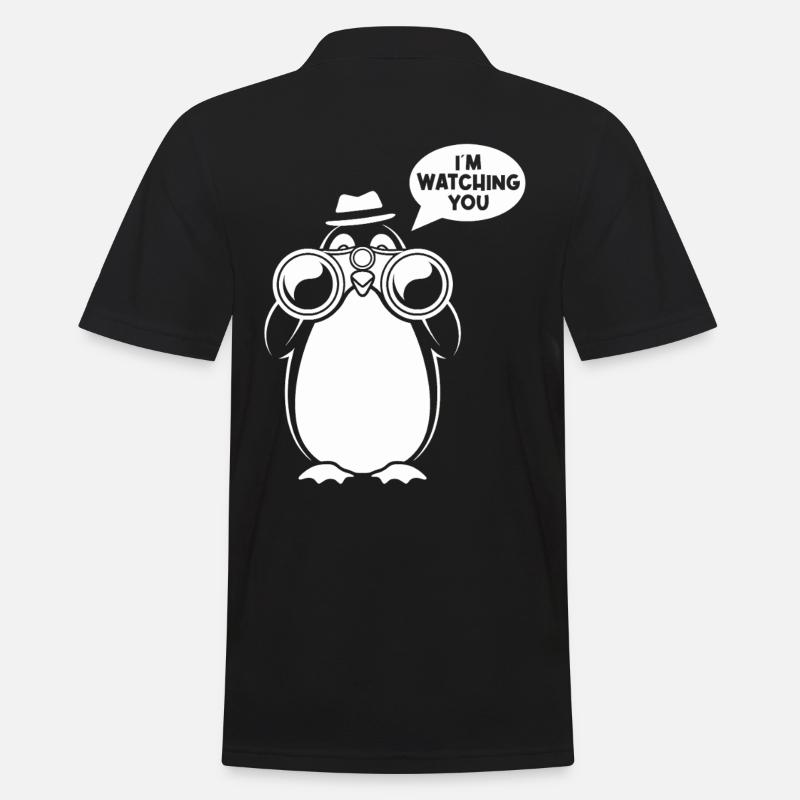 Sarcasmus: Ich Beobachte Dich Design - Männer Poloshirt - Schwarz