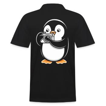 Pingouin avec appareil photo Photographe Hobby Photographie - Polo Homme - noir - Dos - Kai (181cm)